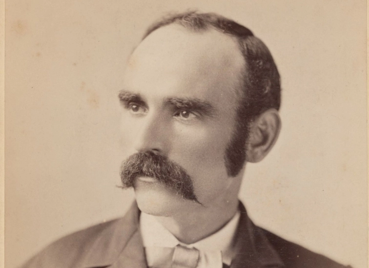 Black and white portrait of Michael Davitt