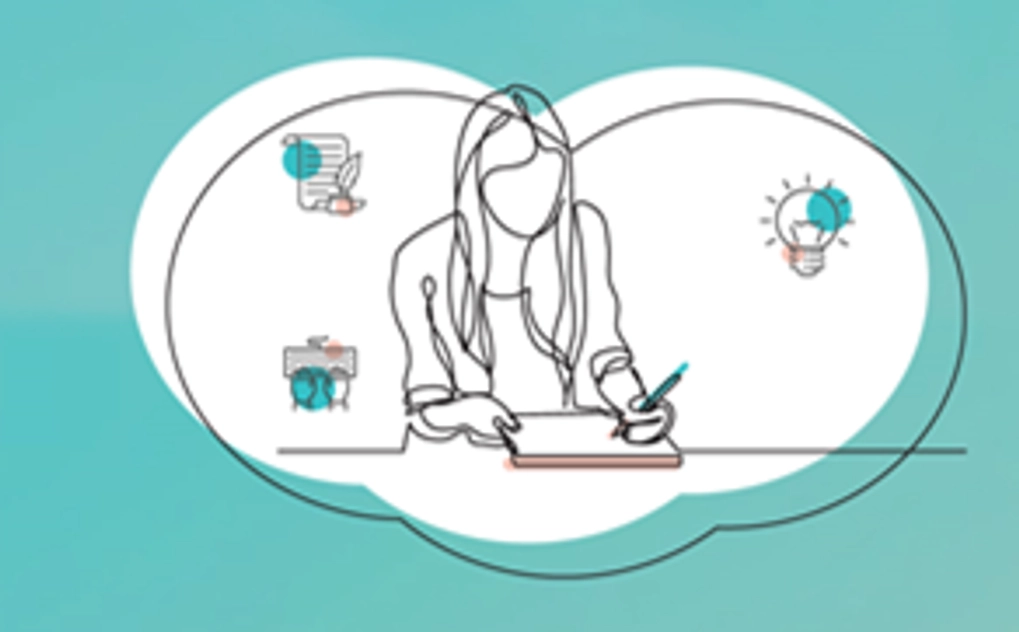 PHD Module graphic of person journalling