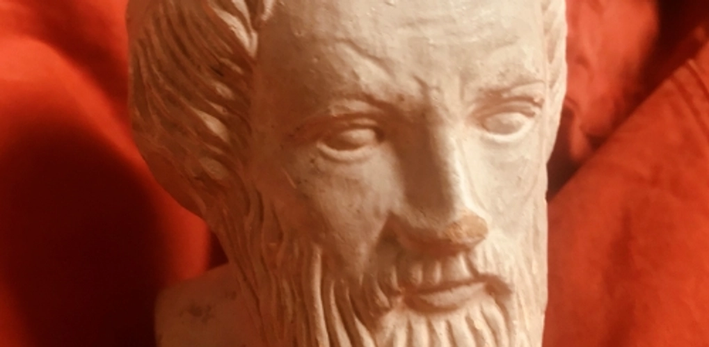 Ancient Greek sculpted head of Homer