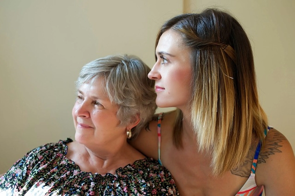 woman and daughter