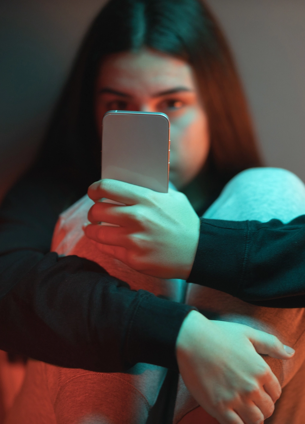 Teen on phone