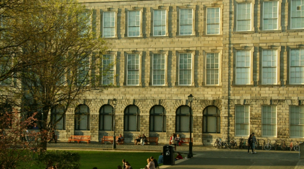 The facade of the Old Library in Trinity College Dublin