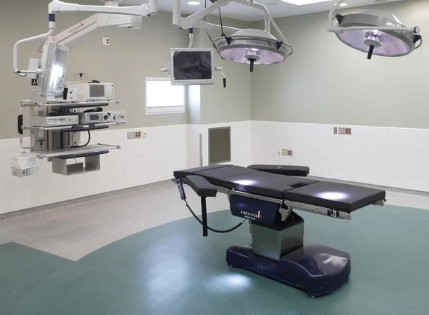 bed in an xray room