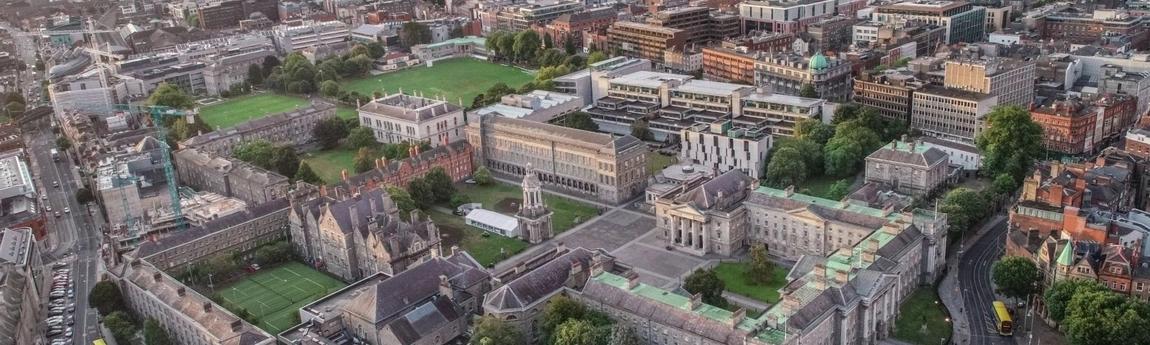 An aerial view of Trinity