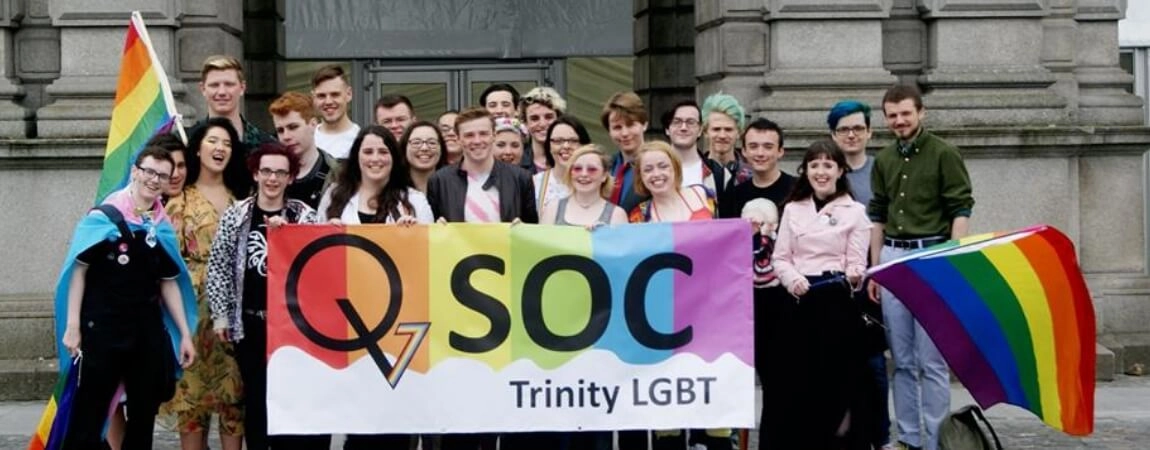 A group of members of QSOC Trinity LGBT