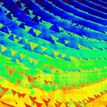 Atomically flat steps on a silicon surface