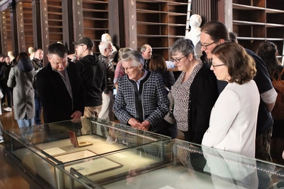 Marian Woods Visiting the Walton Exhibition