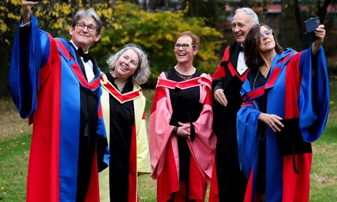 Four exceptional individuals receive honorary degrees at Trinity