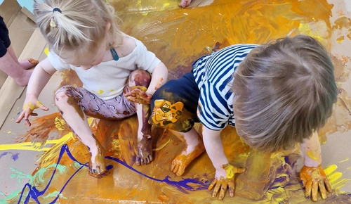 Children painting