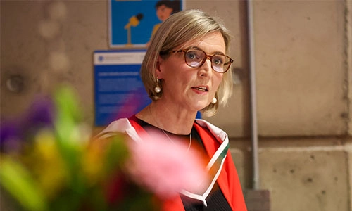 Professor Lindsey Earner-Byrne giving her Inaugural Lecture
