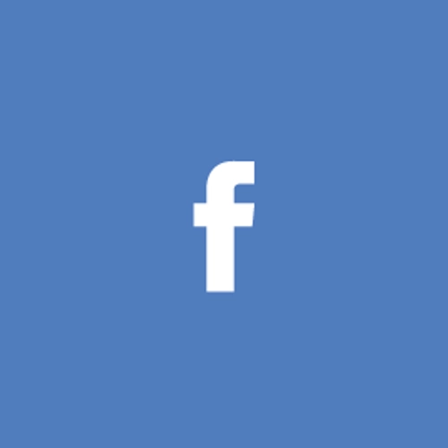 Facebook logo white f on blue background
