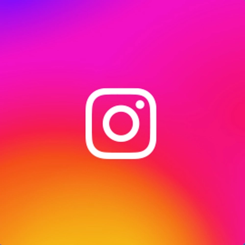 Instagram logo - camera icon on pink and orange background