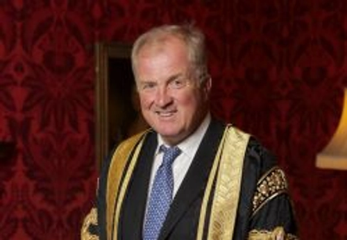 Pro-Chancellor Hugo MacNeill in Pro Chancellor Robes