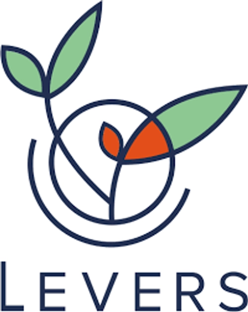 LEVERS Logo - 2 graphic plant simple graphics and lettering