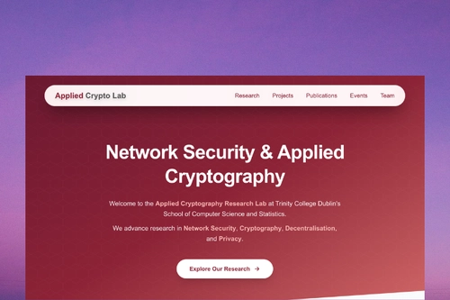 Applied Cryto Lab website screenshot