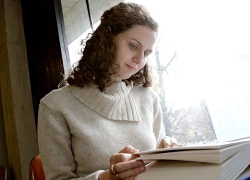 Student with book