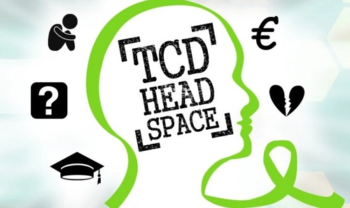 A profile outline of a head and inside it reads TCD Head Space