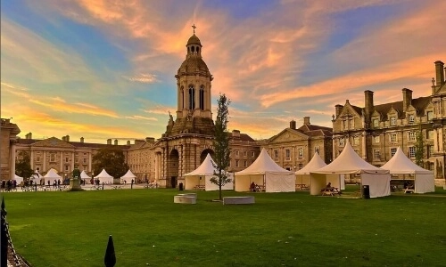 Food tents on campus