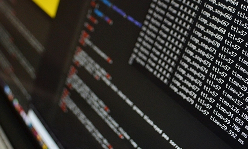 Screen with coding
