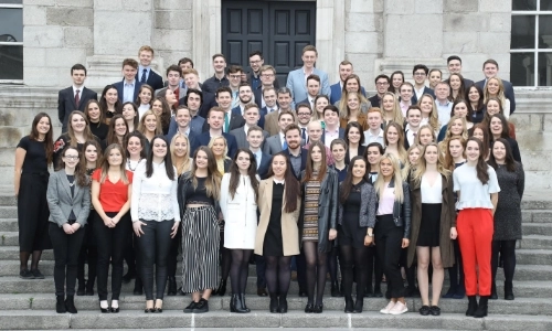 Law Students in front of the dinning hall TCD