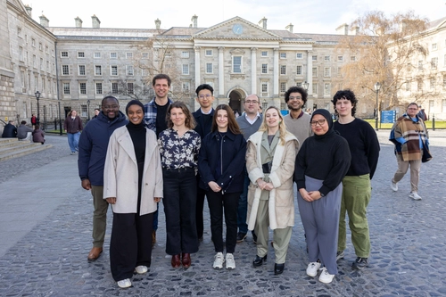 PhD students front square Trinity College Dublin