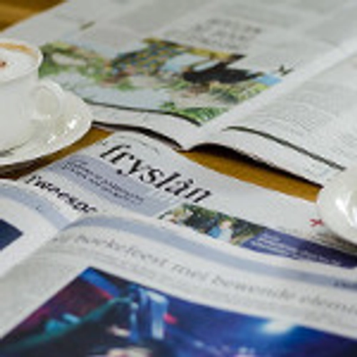 newspapers on the table