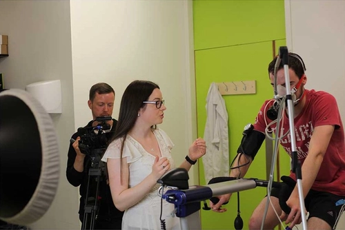 Clinical Exercise being filmed