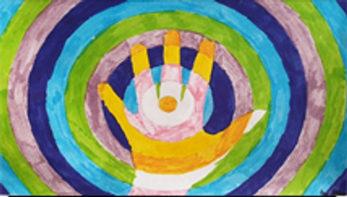adhd colorful hand