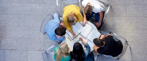 students studying