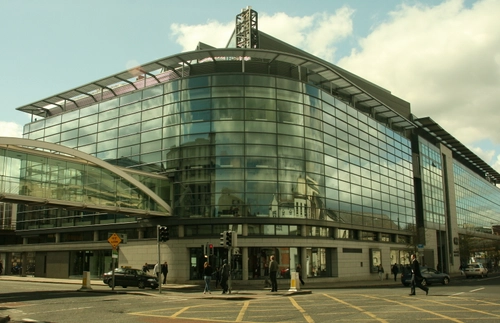street view of trinity sports centre from outside of campus
