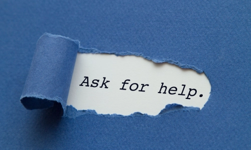 Type which says ask for help