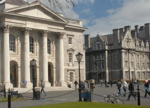 Trinity College Dublin Front Square Large Building.