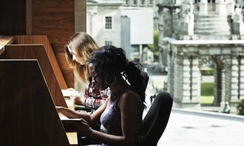 Joint Honours students in the library