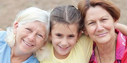 Three people of different ages