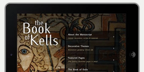 Digital Humanities Book of Kells on an app