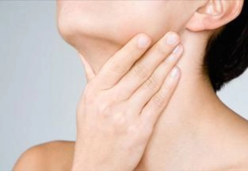 Picture of someone having difficulty swallowing