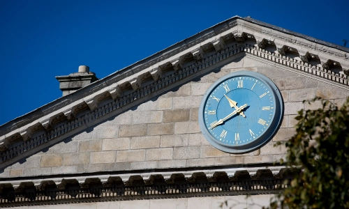 picture of a clock on a building