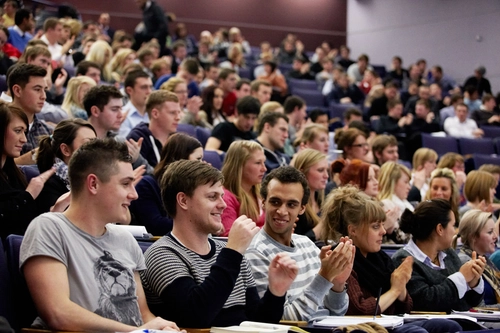 Students in a lecture hall