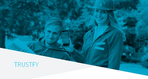 Two founders of the Trustfy startup