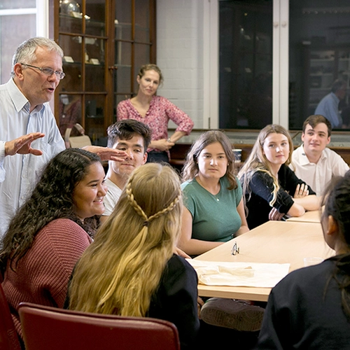 Students sitting at a table
