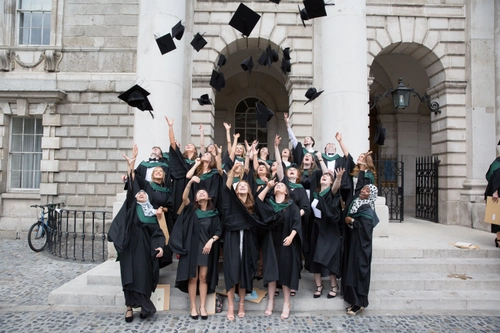 students graduating