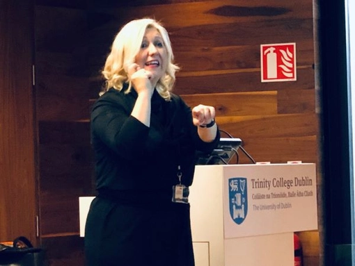 Lorraine Leeson presenting