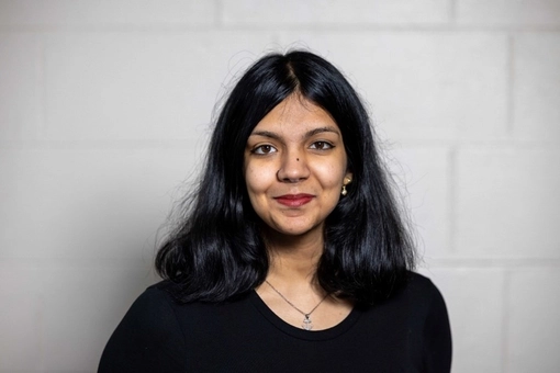 Srimoyee Biswas, Ph.D researcher against a white background