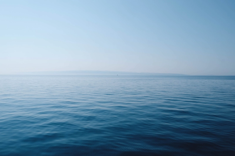 A photo of the sea