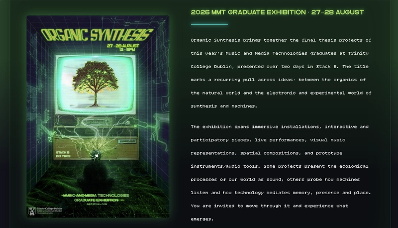 MMT Grad Show 2026 poster with text