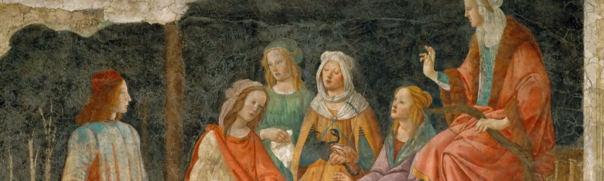 Detail of a painting by Sandro Botticelli.