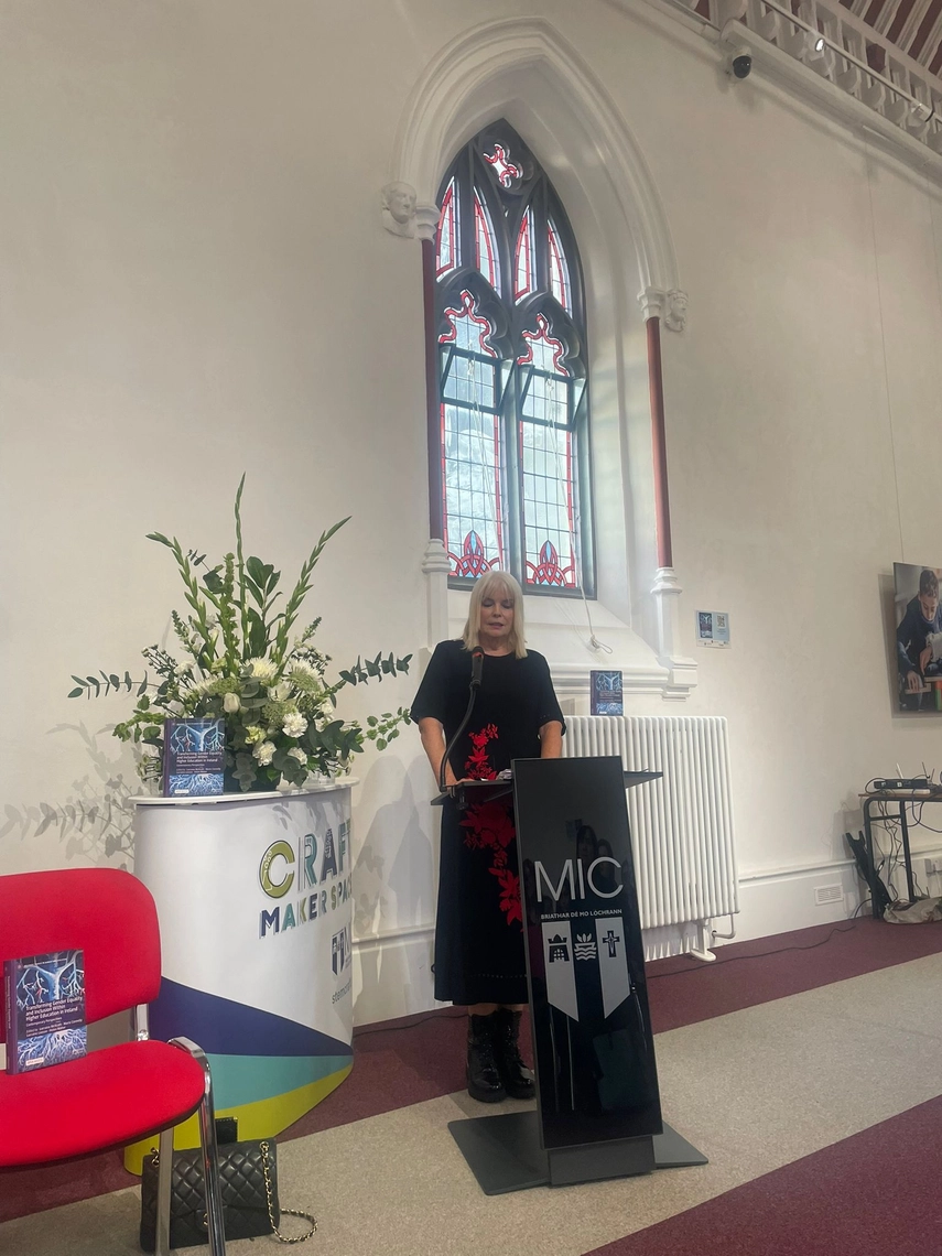 A woman making a speech