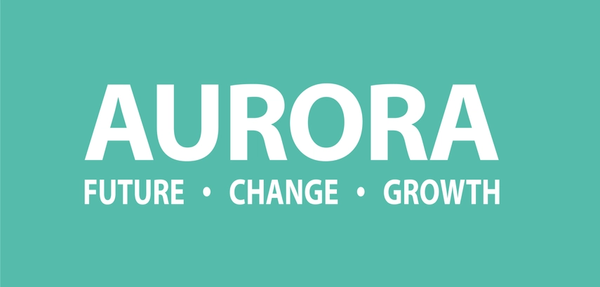 Aurora logo. Future. Change. Growth. Women Only Programme