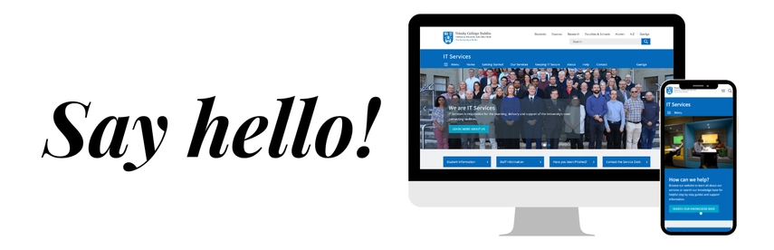 image of new website with graphic of computer
