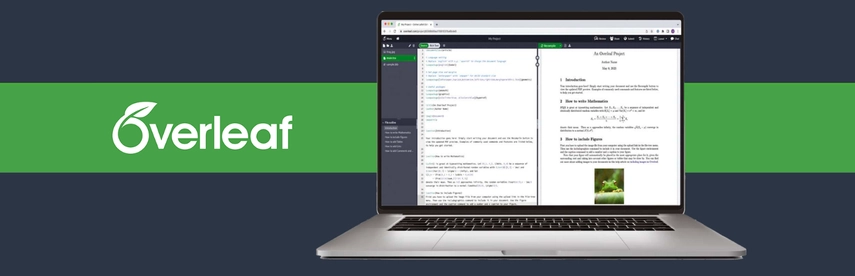image of computer using Overleaf software